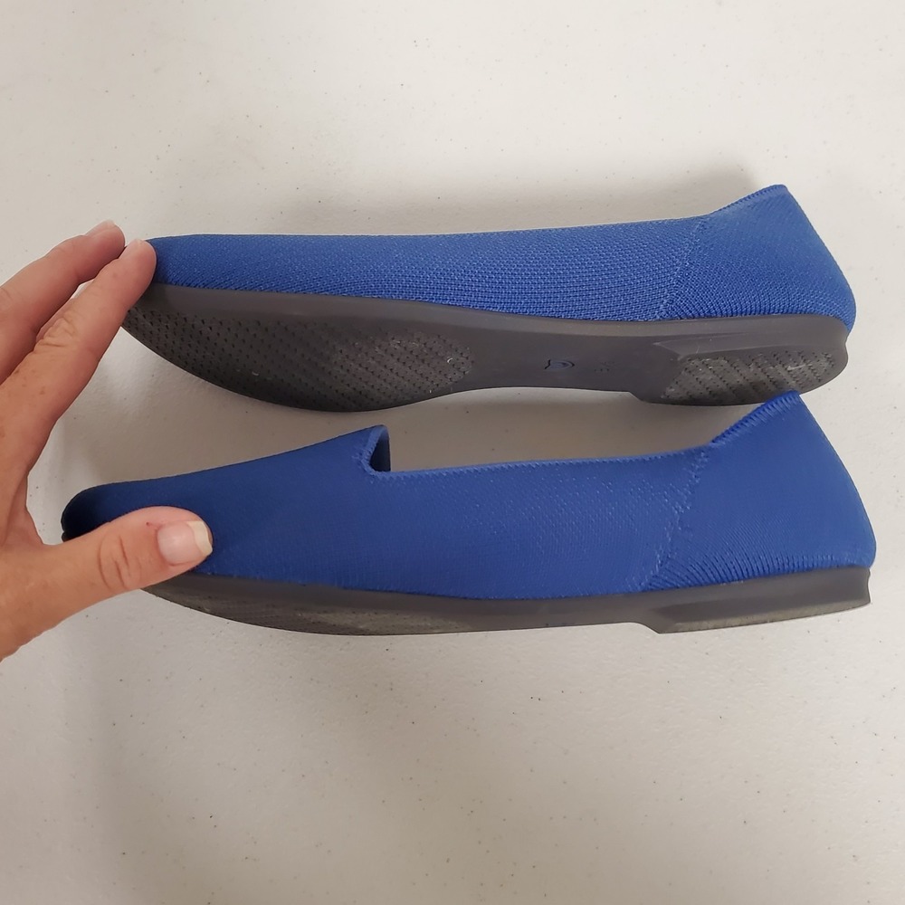 Rothy Womens Almond Toe Loafer Knit Flats Size 8.5 Blue Fisherman Nautical Work - Picture 8 of 13